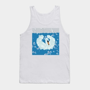 Marbled Paper Swan Tank Top